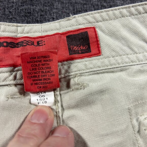 Vintage Y2K Mossimo Mini Micro Khaki Brown Low Rise Shorts Short Sz 13 NWT - Picture 8 of 16